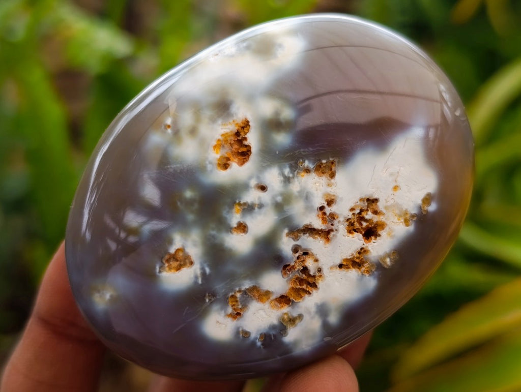 Polished Banded Agate Palm Stones x 15 From Madagascar