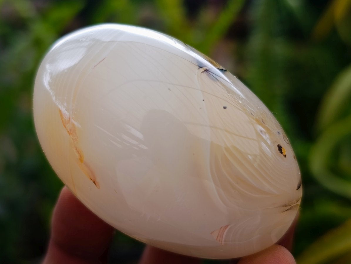 Polished Banded Agate Palm Stones x 15 From Madagascar