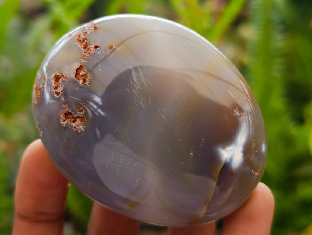 Polished Banded Agate Palm Stones x 15 From Madagascar
