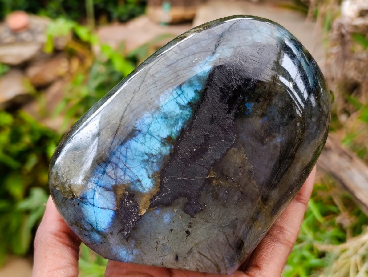 Polished Labradorite Standing Free Forms x 2 From Madagascar
