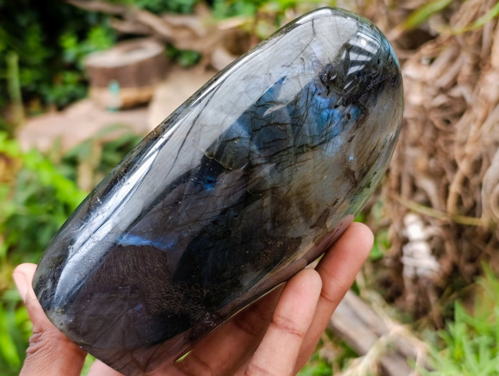 Polished Labradorite Standing Free Forms x 2 From Madagascar
