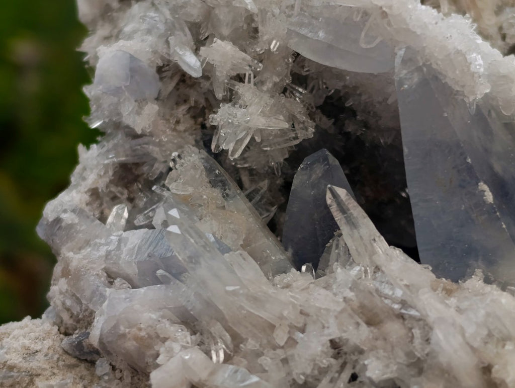 Polished Blue Celestite Geode Egg and Natural Specimen x 2 From Sakoany, Madagascar