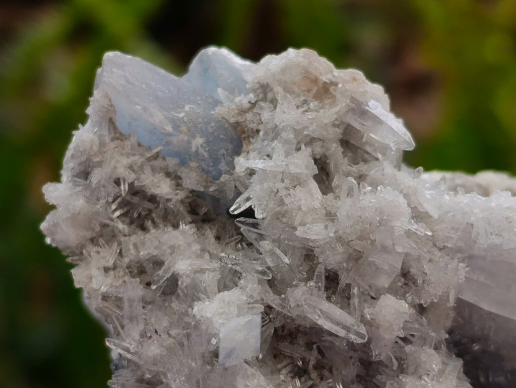 Polished Blue Celestite Geode Egg and Natural Specimen x 2 From Sakoany, Madagascar