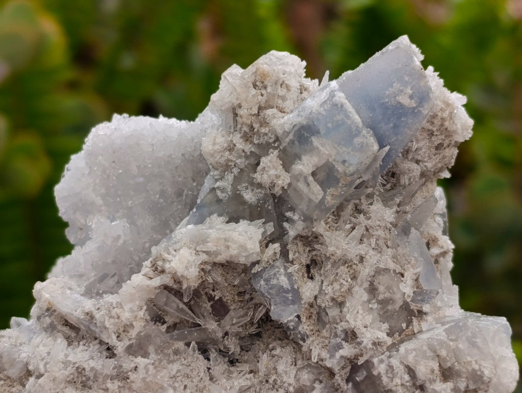 Polished Blue Celestite Geode Egg and Natural Specimen x 2 From Sakoany, Madagascar
