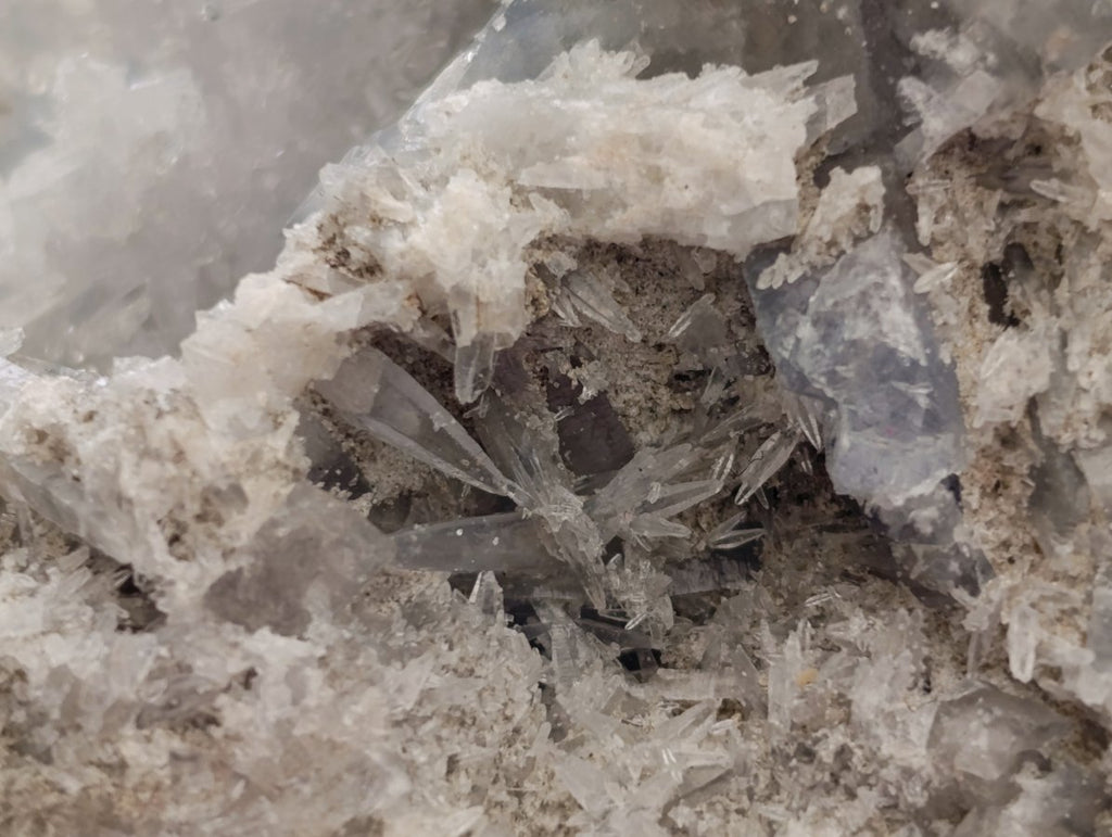 Polished Blue Celestite Geode Egg and Natural Specimen x 2 From Sakoany, Madagascar