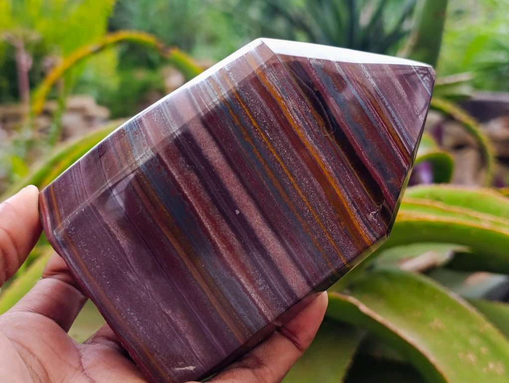 Polished Banded Tiger Iron Display Crystals x 2 From South Africa