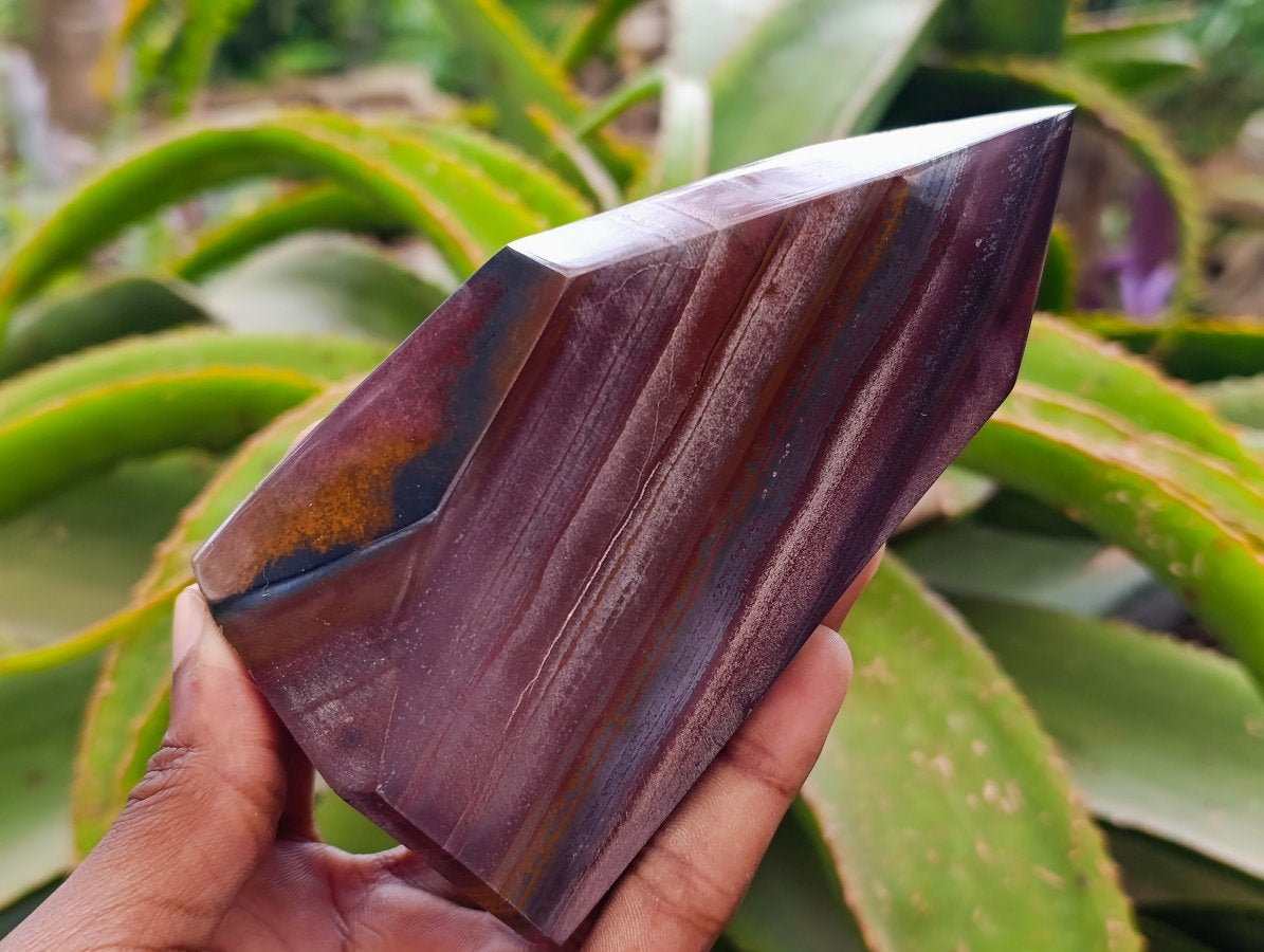 Polished Banded Tiger Iron Display Crystals x 2 From South Africa