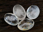 Polished Clear Quartz Crystal Galets x 24 From Madagascar