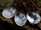 Polished Clear Quartz Crystal Galets x 24 From Madagascar