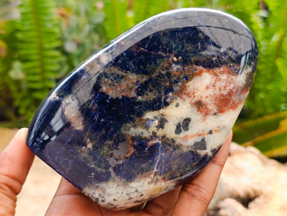 Polished Sodalite Standing Free Forms x 2 From Kunene River, Namibia