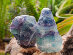 Natural Watermelon Fluorite Cobbed Specimens x 16 From Uis, Namibia