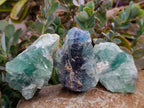 Natural Watermelon Fluorite Cobbed Specimens x 16 From Uis, Namibia