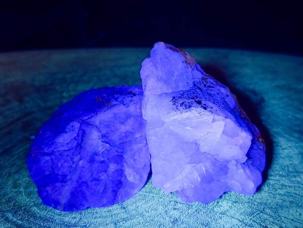 Natural Watermelon Fluorite Cobbed Specimens x 16 From Uis, Namibia