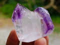 Polished Window Amethyst Crystals x 12 From Akansobe, Madagascar