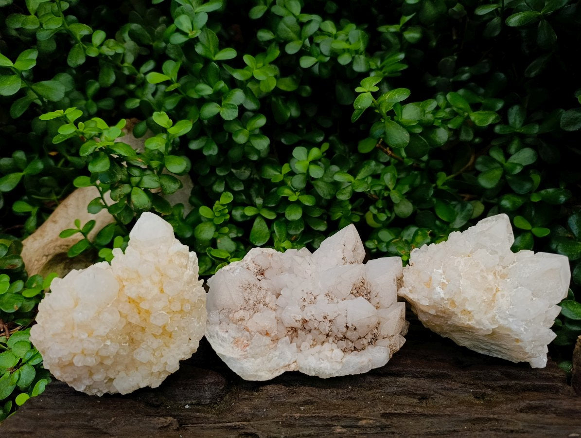 Natural Cascading Candle Quartz Clusters x 3 From Antsirabe, Madagascar