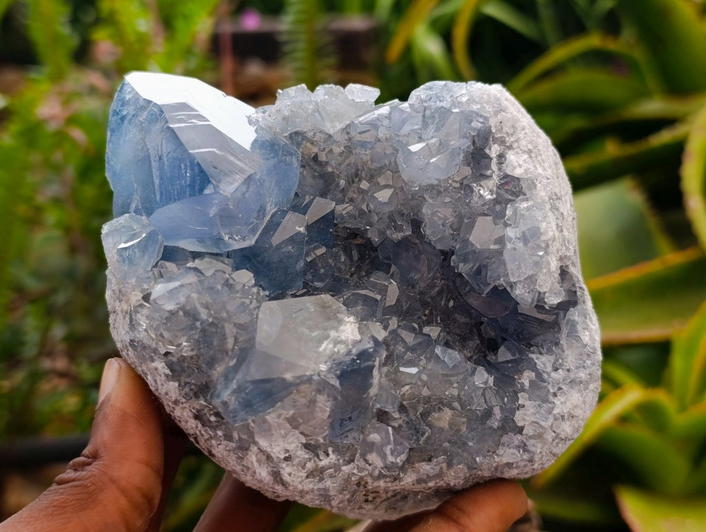 Natural Blue Celestite Specimens x 2 From Sakoany, Madagascar