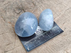 Polished Rare Blue Celestite Free Form Crystals x 12 From Sakoany, Madagascar