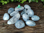 Polished Rare Blue Celestite Free Form Crystals x 12 From Sakoany, Madagascar