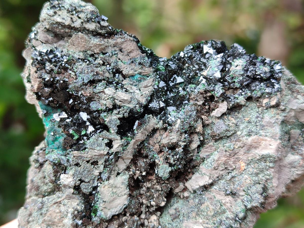 Natural Libethenite Crystals On Dolomite Matrix Specimens x 7 From Shituru, Congo