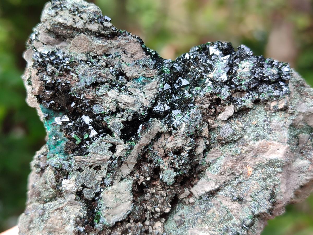 Natural Libethenite Crystals On Dolomite Matrix Specimens x 7 From Shituru, Congo