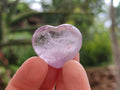 Polished Mini Window Amethyst Hearts x 25 From Akansobe, Madagascar