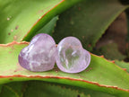 Polished Mini Window Amethyst Hearts x 25 From Akansobe, Madagascar