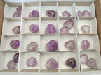 Polished Mini Window Amethyst Hearts x 25 From Akansobe, Madagascar