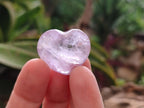 Polished Mini Window Amethyst Hearts x 25 From Akansobe, Madagascar