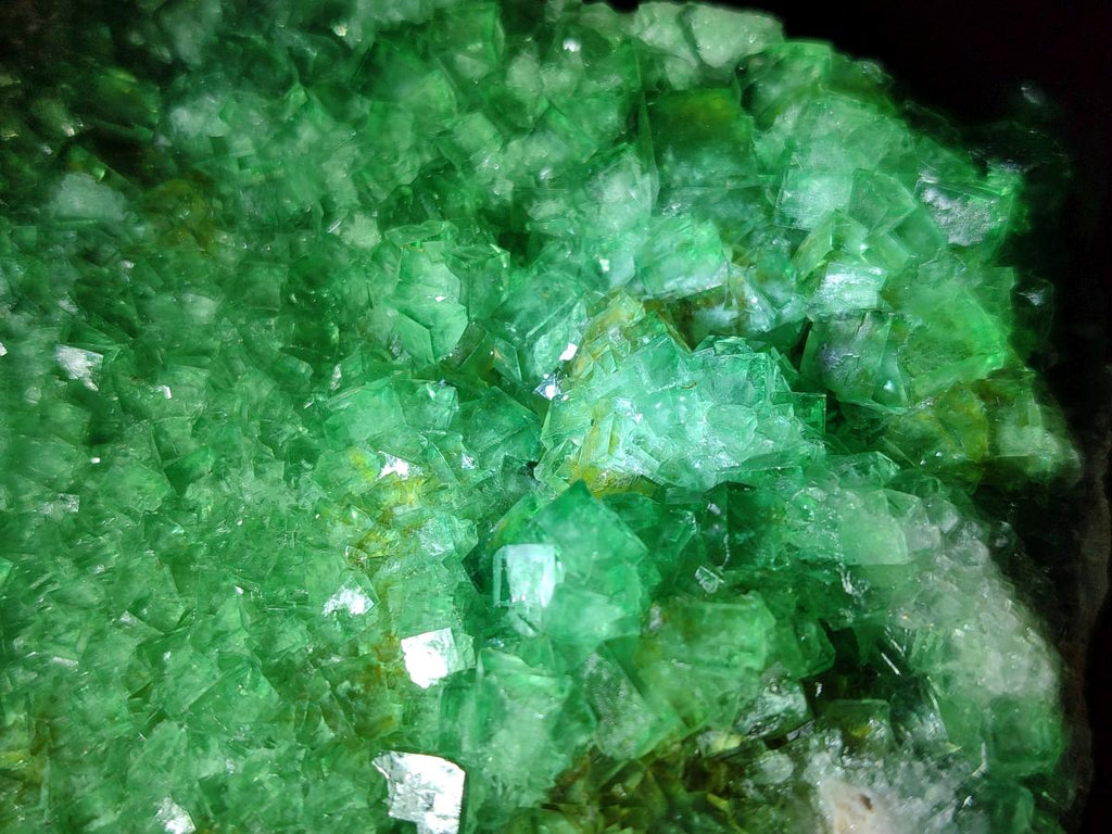 Natural Cubic Green Fluorite Cluster Specimens x 2 From Mandrosonoro, Madagascar