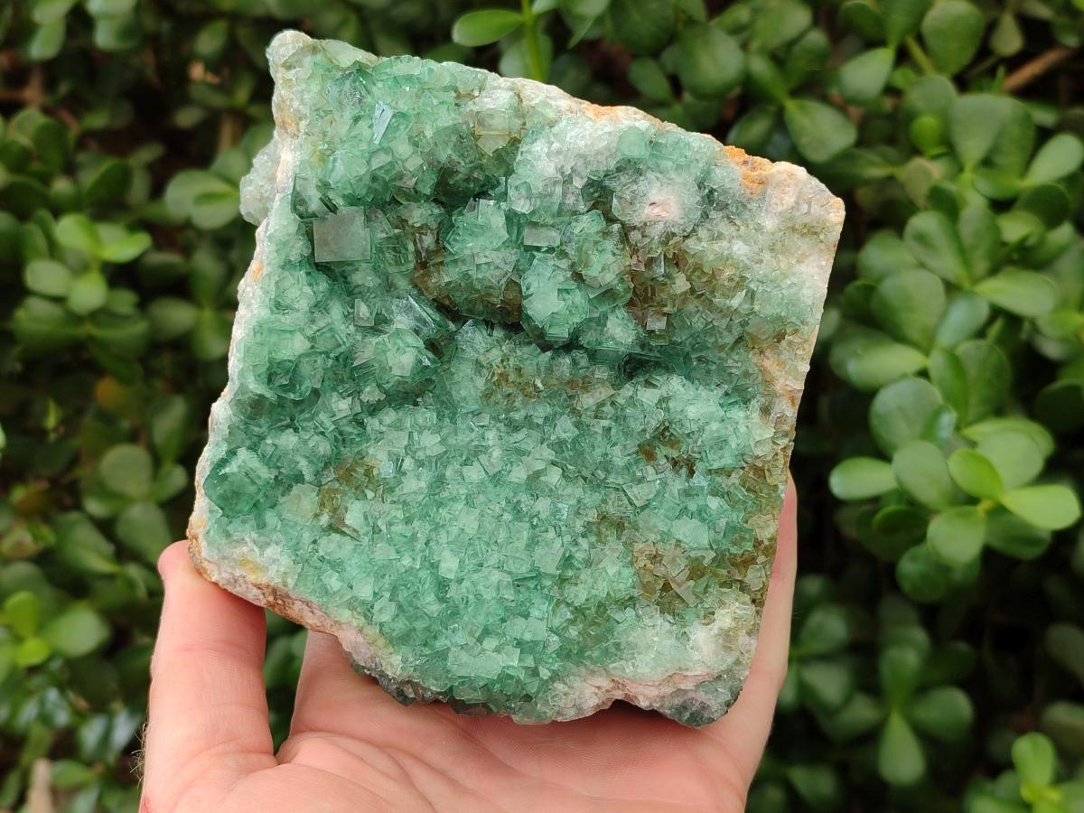 Natural Cubic Green Fluorite Cluster Specimens x 2 From Mandrosonoro, Madagascar