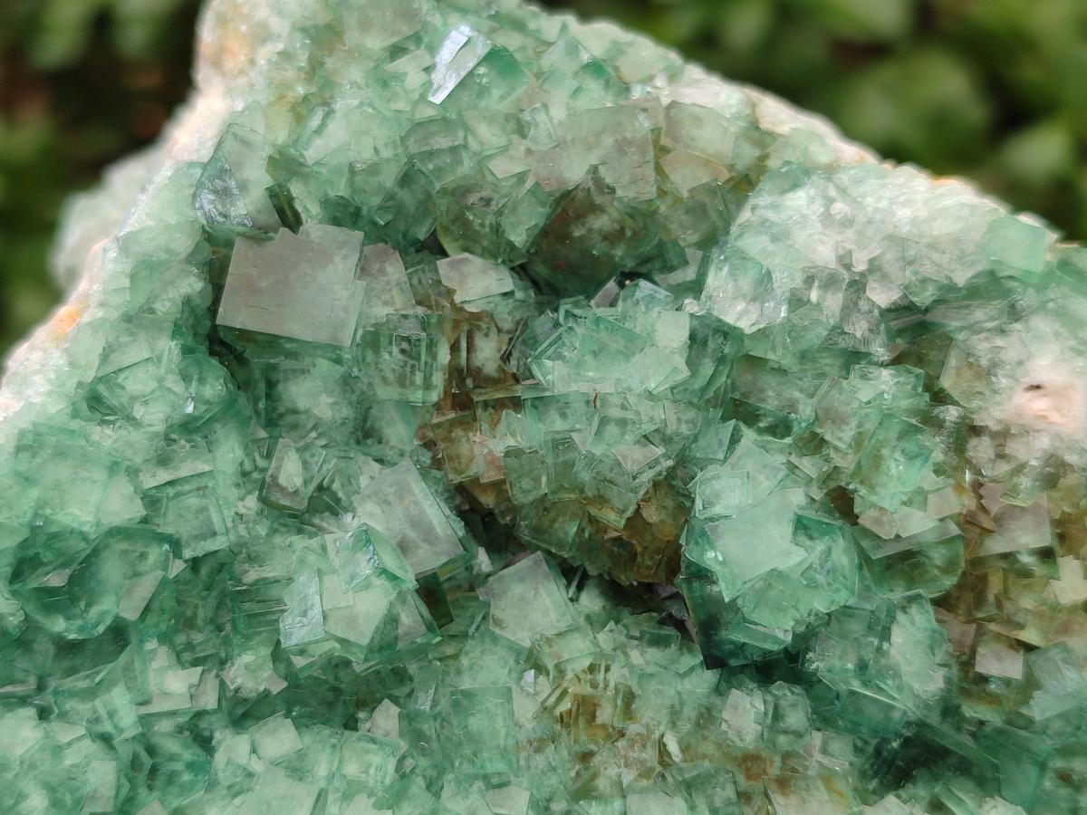 Natural Cubic Green Fluorite Cluster Specimens x 2 From Mandrosonoro, Madagascar