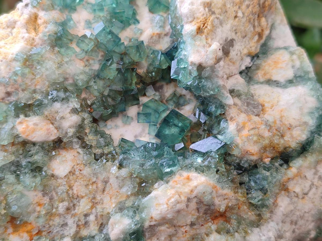 Natural Cubic Green Fluorite Cluster Specimens x 2 From Mandrosonoro, Madagascar
