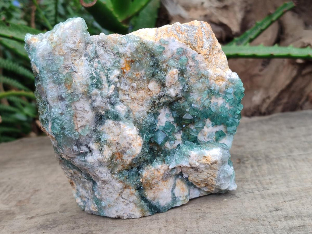 Natural Cubic Green Fluorite Cluster Specimens x 2 From Mandrosonoro, Madagascar