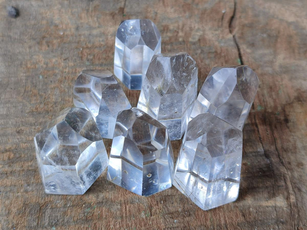 Polished Clear and Optic Quartz Crystals x 20 From Madagascar