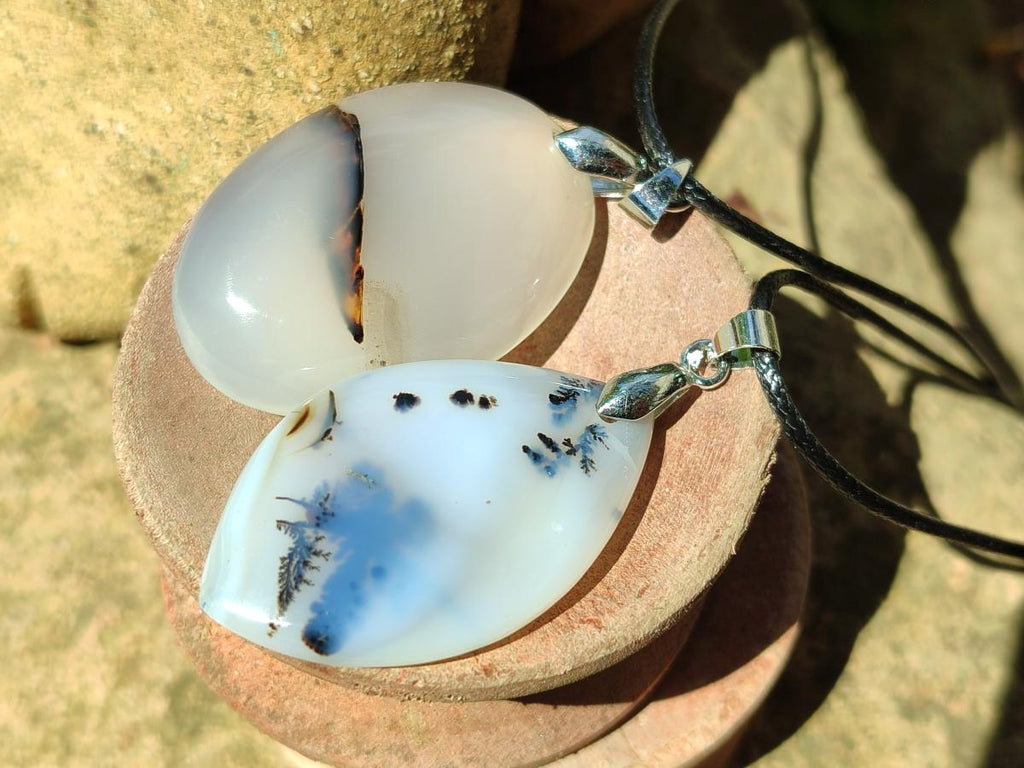 Hand Made Dendritic Agate Mixed Shaped Pendants x 12 From Madagascar