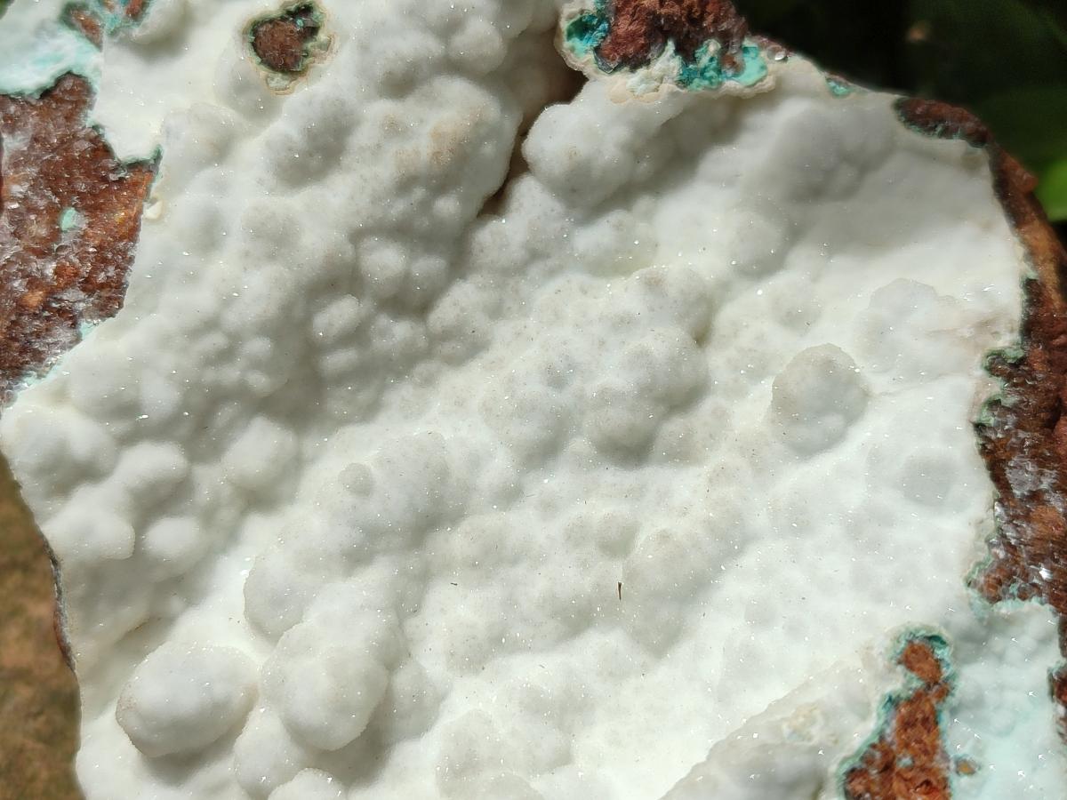 Natural Rare White Hemimorphite with Chrysocolla x 2 From Lupoto Mine, Congo