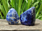 Polished Sodalite Standing Free Forms x 3 From Kunene River, Namibia
