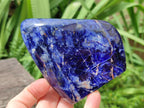 Polished Sodalite Standing Free Forms x 3 From Kunene River, Namibia