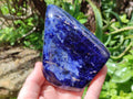 Polished Sodalite Standing Free Forms x 3 From Kunene River, Namibia