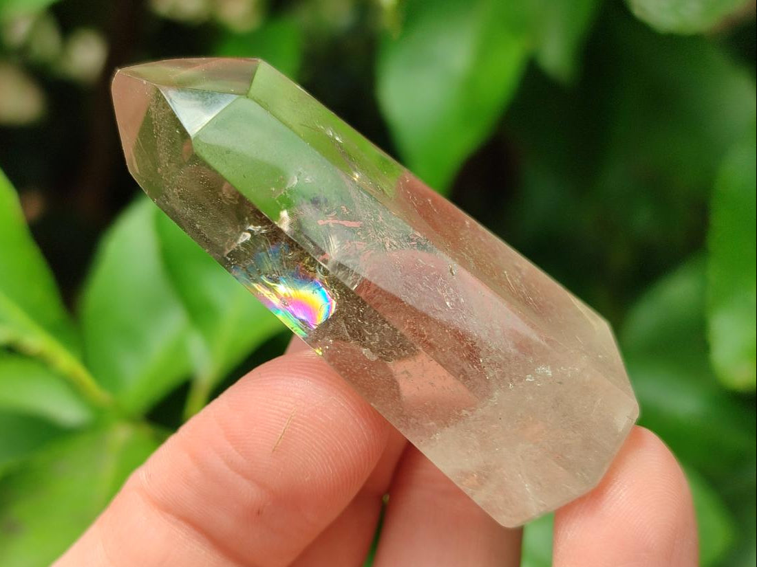 Polished Mix of Smokey Phantom Quartz Crystals x 12 From Madagascar