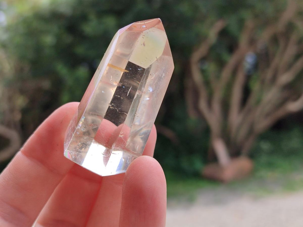 Polished Mix of Smokey Phantom Quartz Crystals x 12 From Madagascar