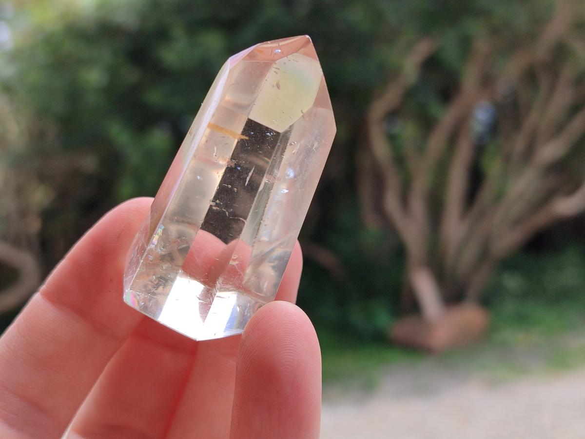 Polished Mix of Smokey Phantom Quartz Crystals x 12 From Madagascar