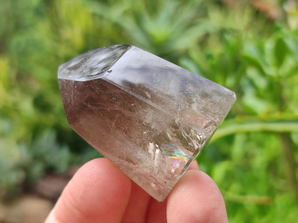 Polished Mix of Smokey Phantom Quartz Crystals x 12 From Madagascar