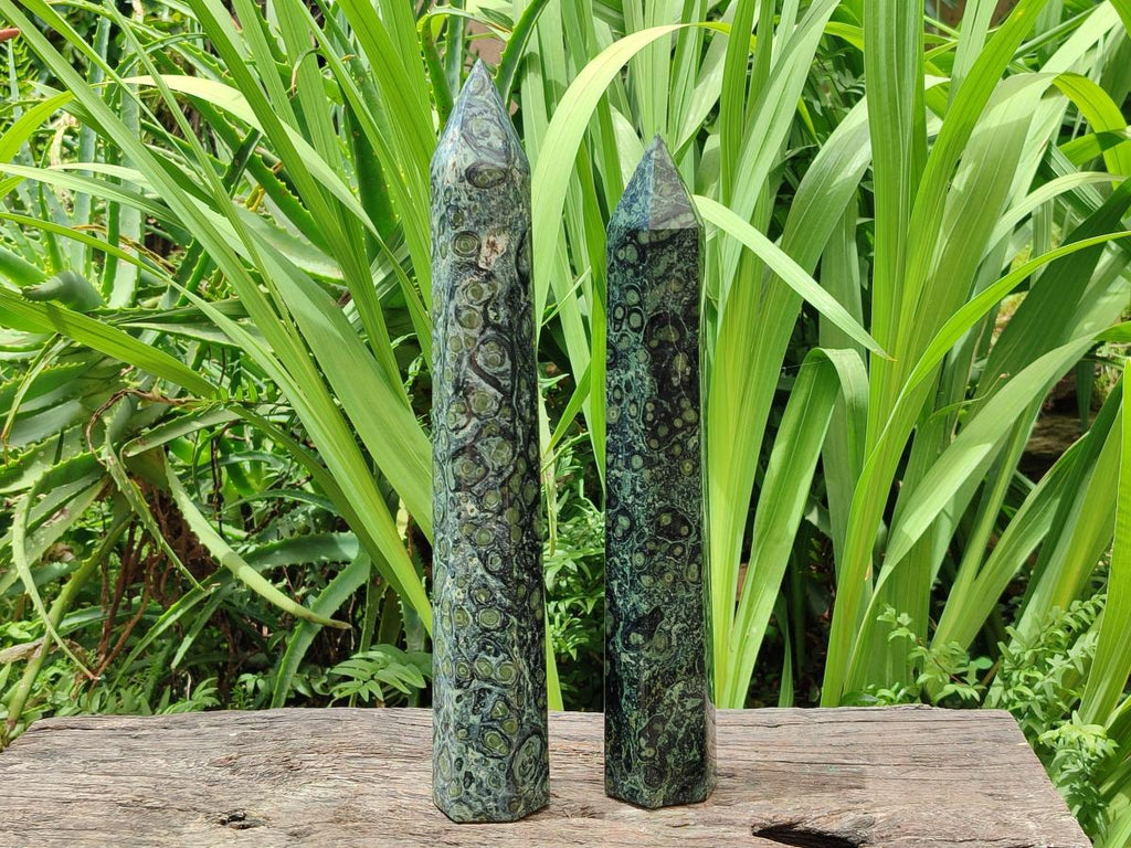 Polished Stromatolite Display Crystals x 2 From Katsepy, Madagascar