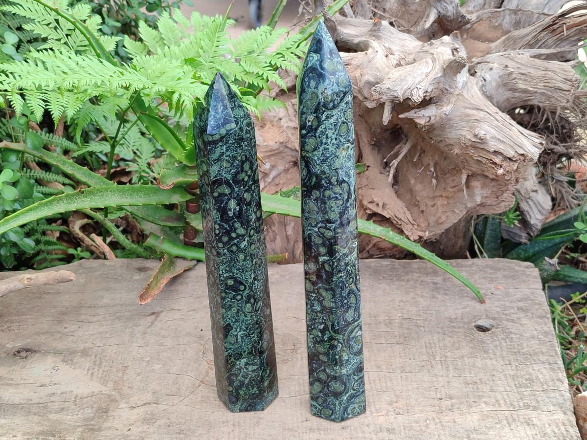 Polished Stromatolite Display Crystals x 2 From Katsepy, Madagascar