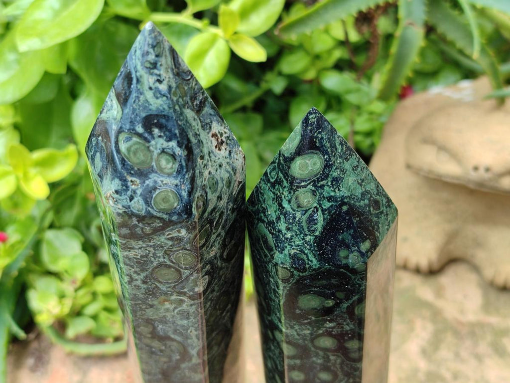 Polished Stromatolite Display Crystals x 2 From Katsepy, Madagascar