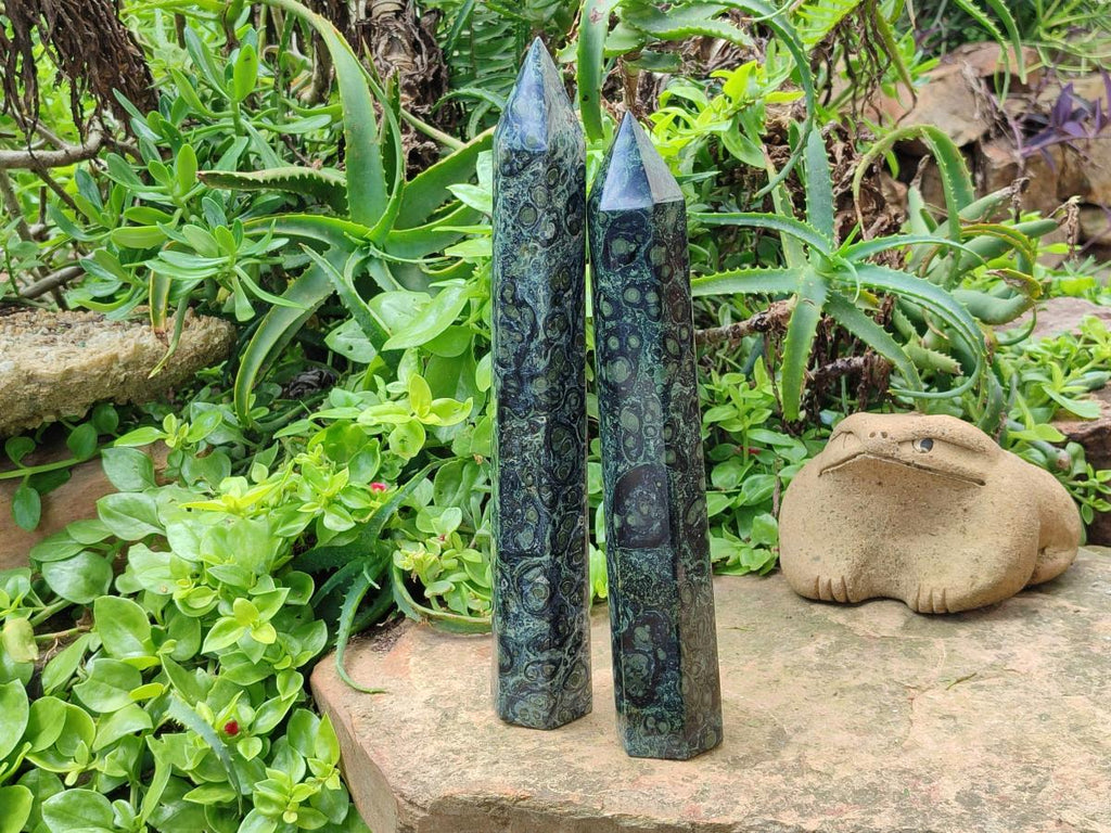 Polished Stromatolite Display Crystals x 2 From Katsepy, Madagascar