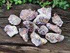 Natural Rare Amethyst Asylum Quartz Clusters x 12 From Luena, Congo
