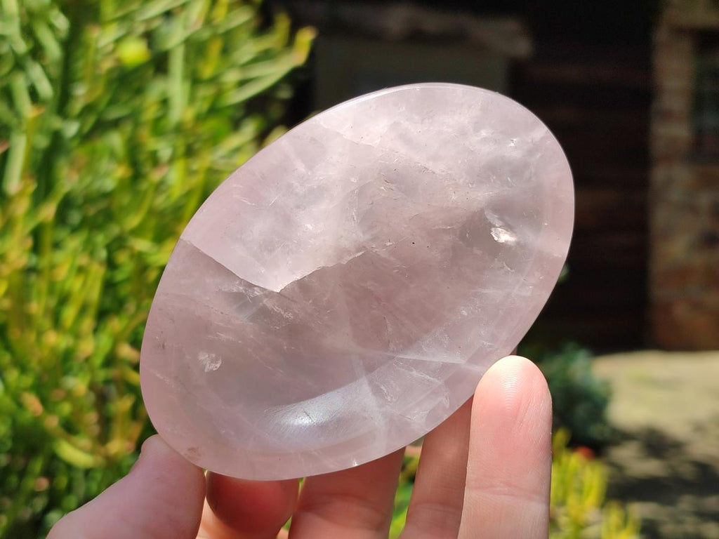 Polished Gemmy Rose Quartz Bowls x 6 From Madagascar