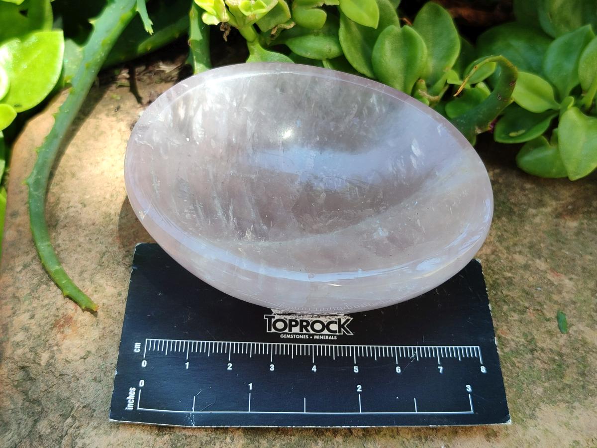 Polished Gemmy Rose Quartz Bowls x 6 From Madagascar